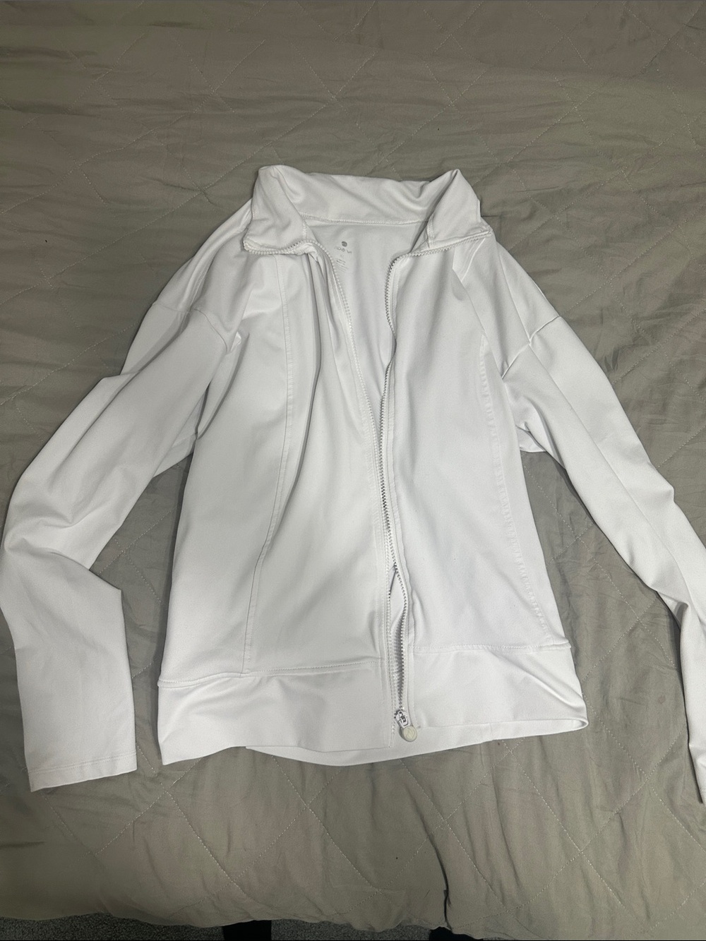 White Women's Full-Zip Jacket - Lightweight Active Layer